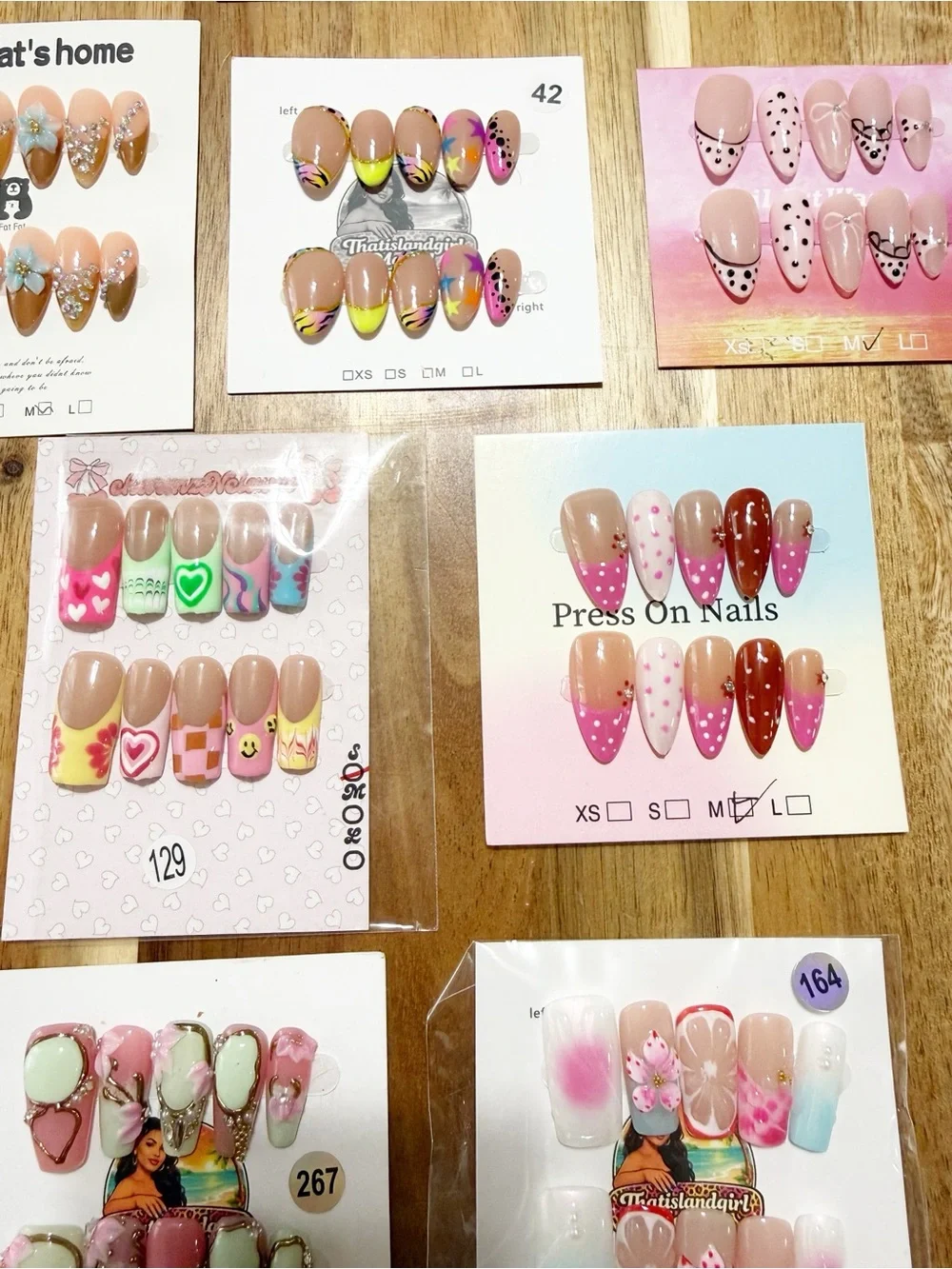 Press On Nails Size Medium Lot of 10 Sets New